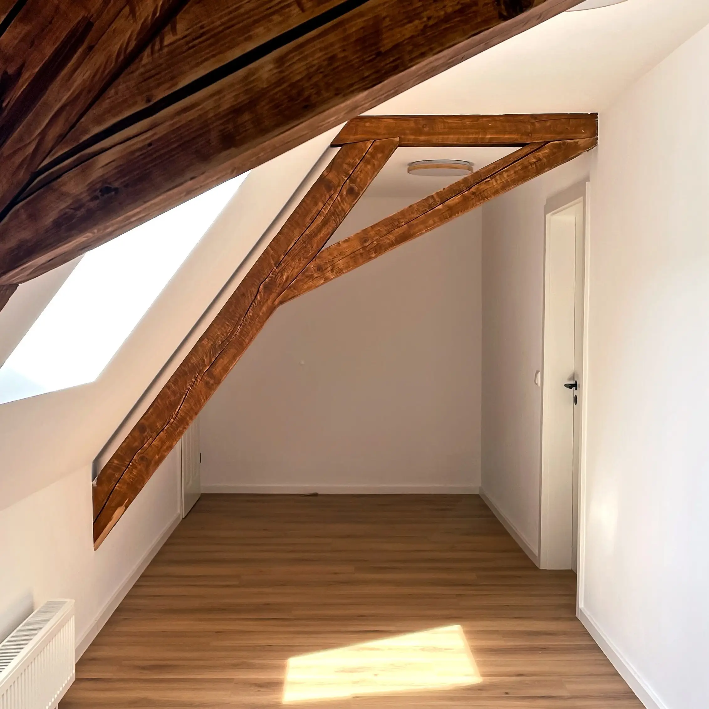 Sonnenlicht durch Dachfenster im Kiboloft
