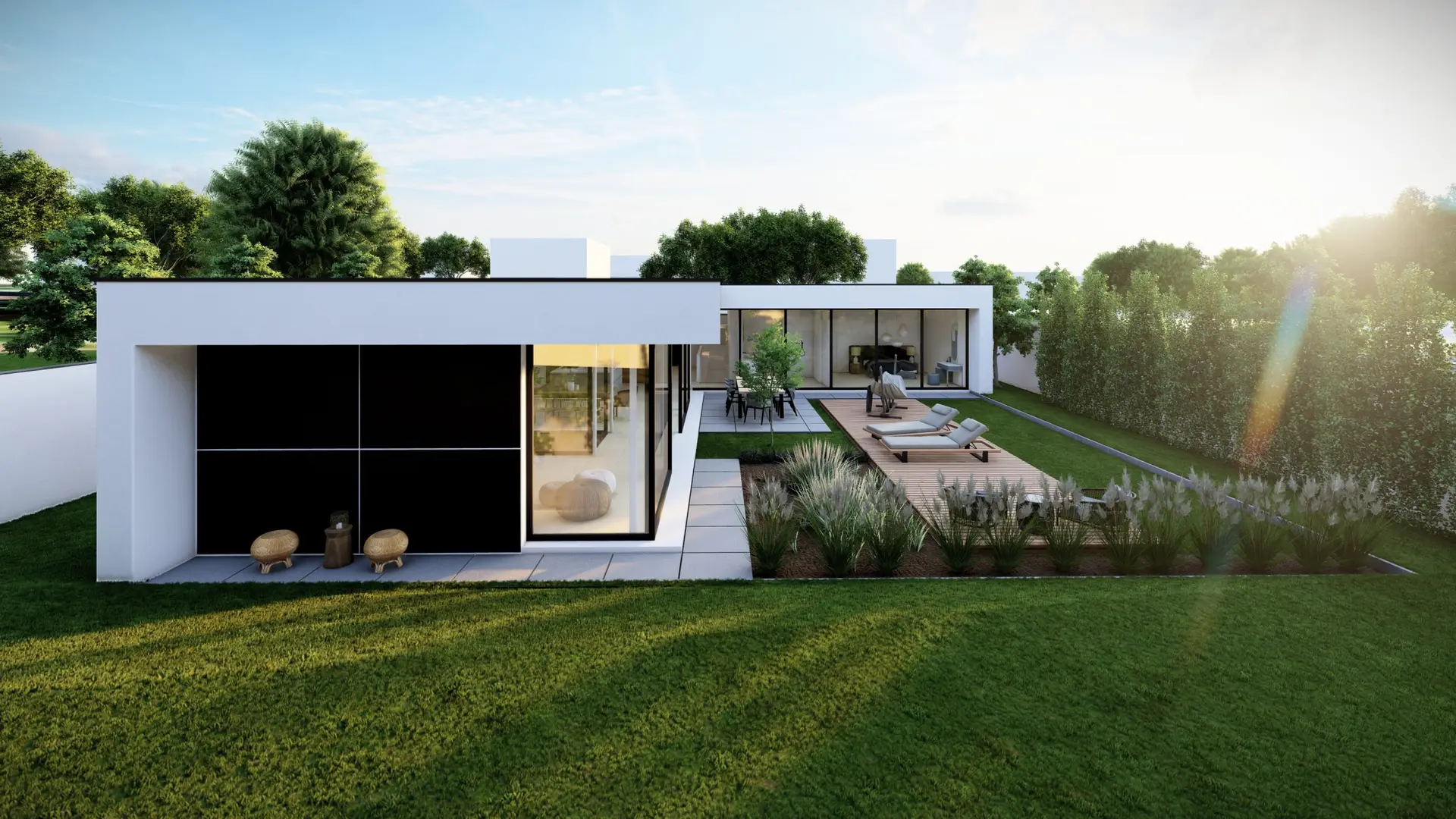 GERBERHAUS13 – Visualisierung: Gartenseite